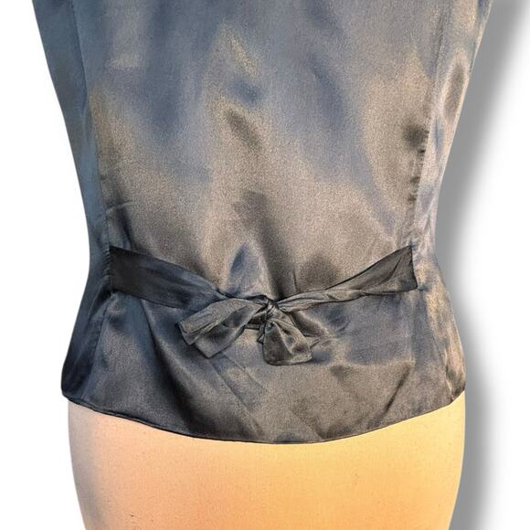 Vintage 80s Moda International Baroque Tapestry Vest Medium Adjustable Back - Picture 4 of 10